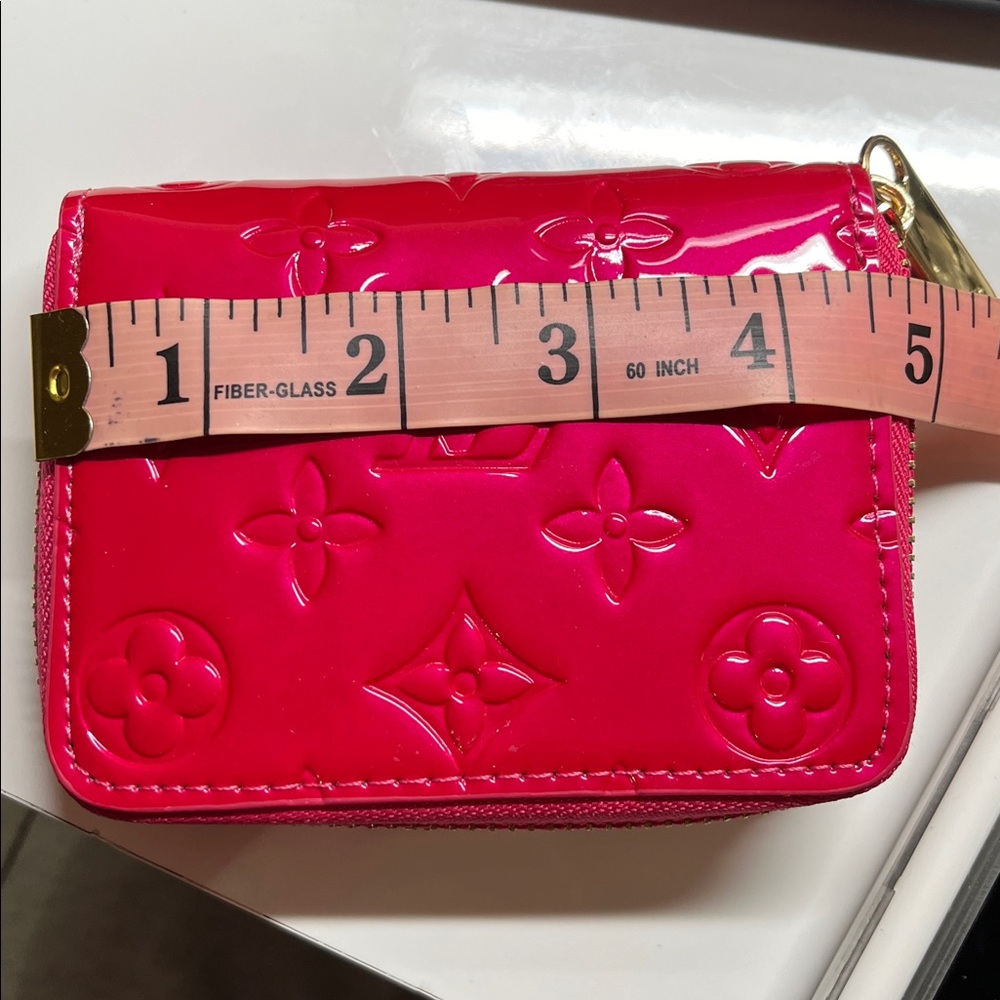 Fuchsia Embossed Compact Wallet - Picture 3 of 6